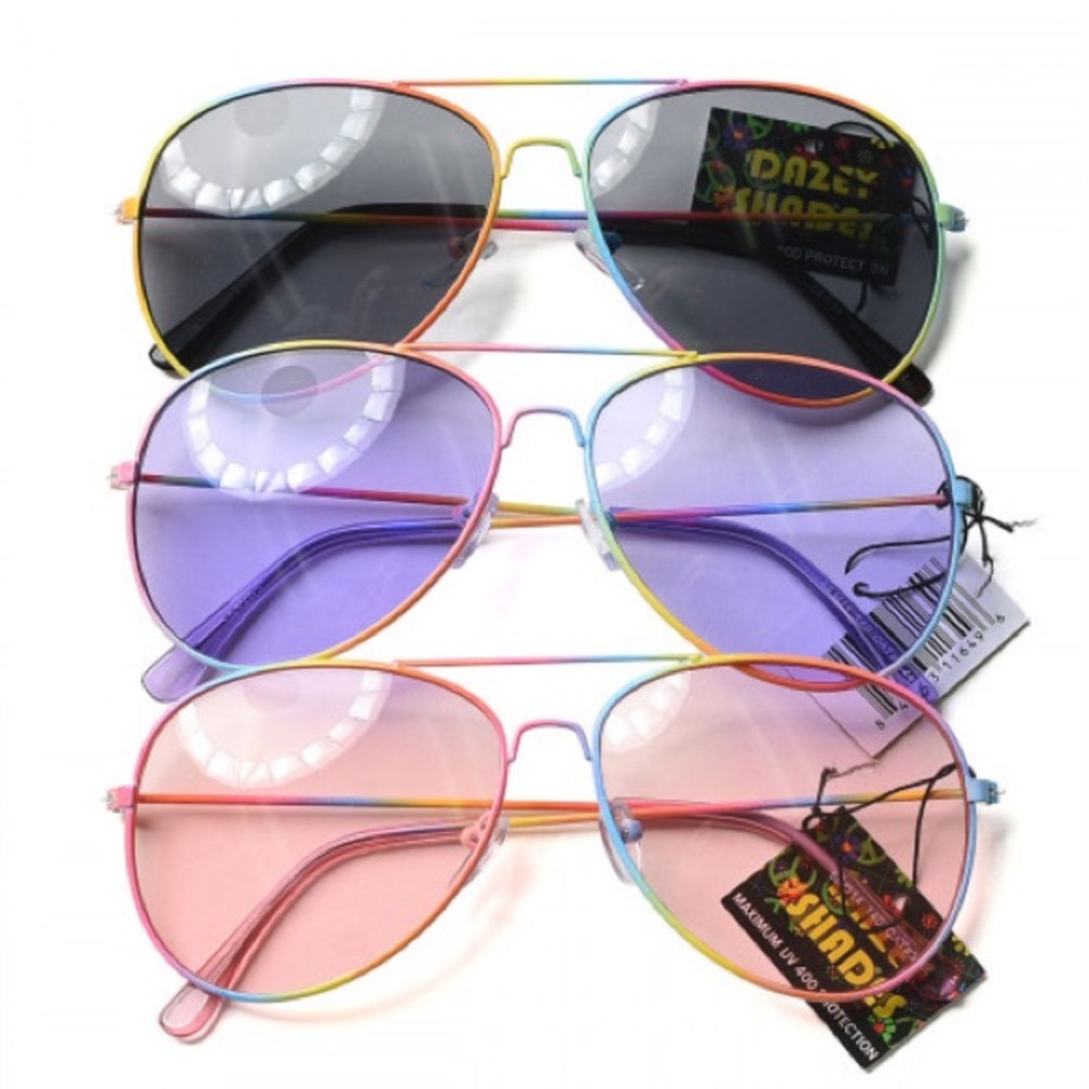 🎉HP!🎉 Rainbow Frames Aviator Sunglasses